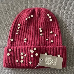 Vince Camuto Knit Hat, Color Wine